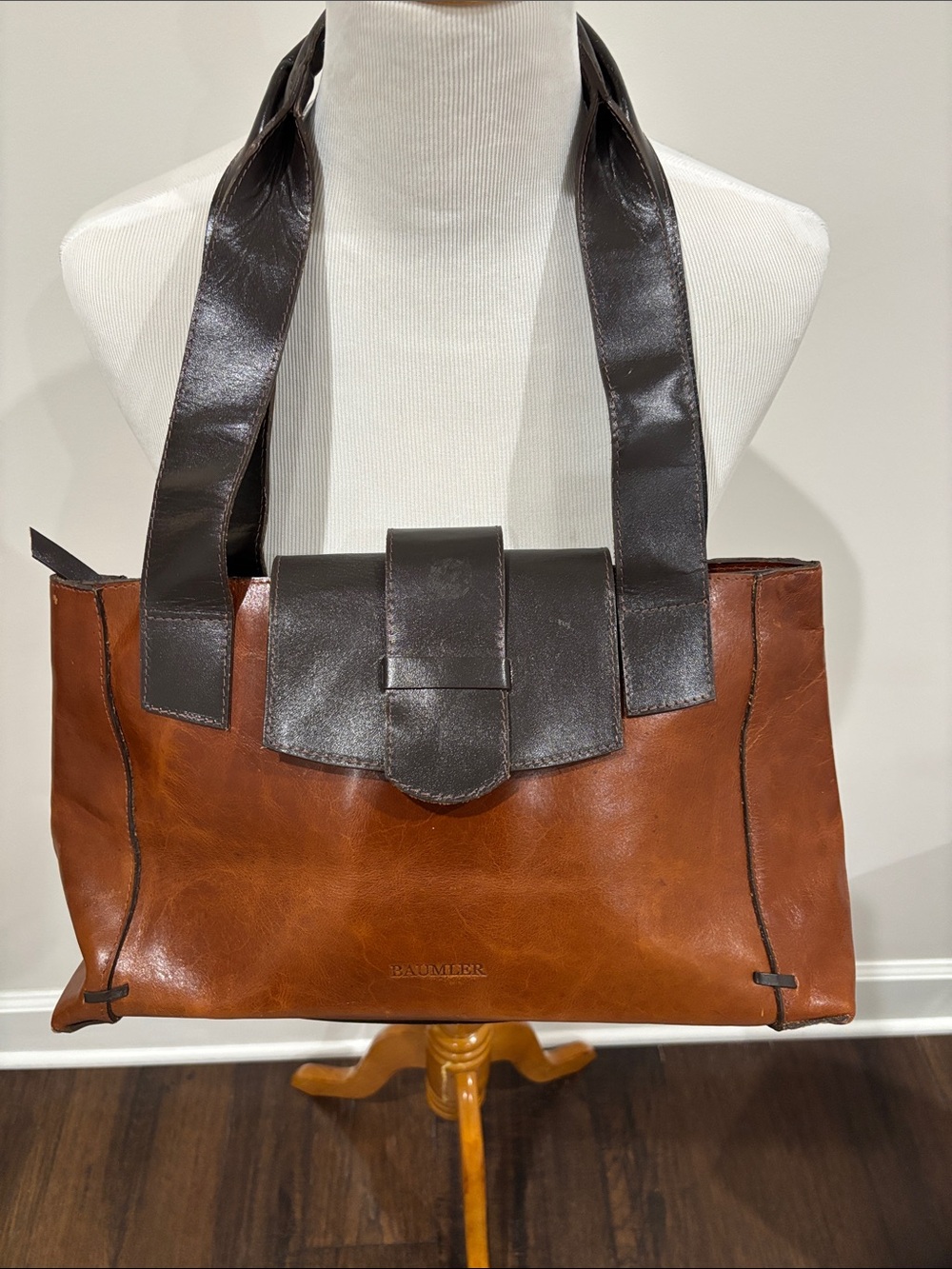 Rare Archival Piece: BAUMLER Structural Leather Tote